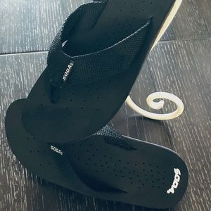 Soda Black.New  Never Worn "Sharp" Flat Flip Flops